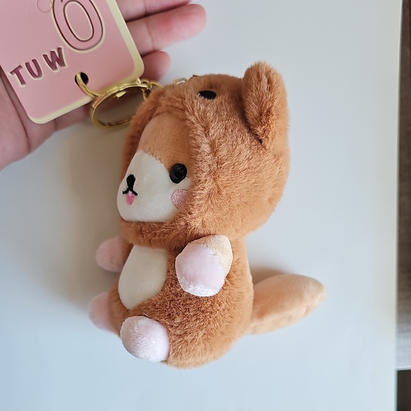 Cute Brown Plush Keychain - Picture 2 of 2